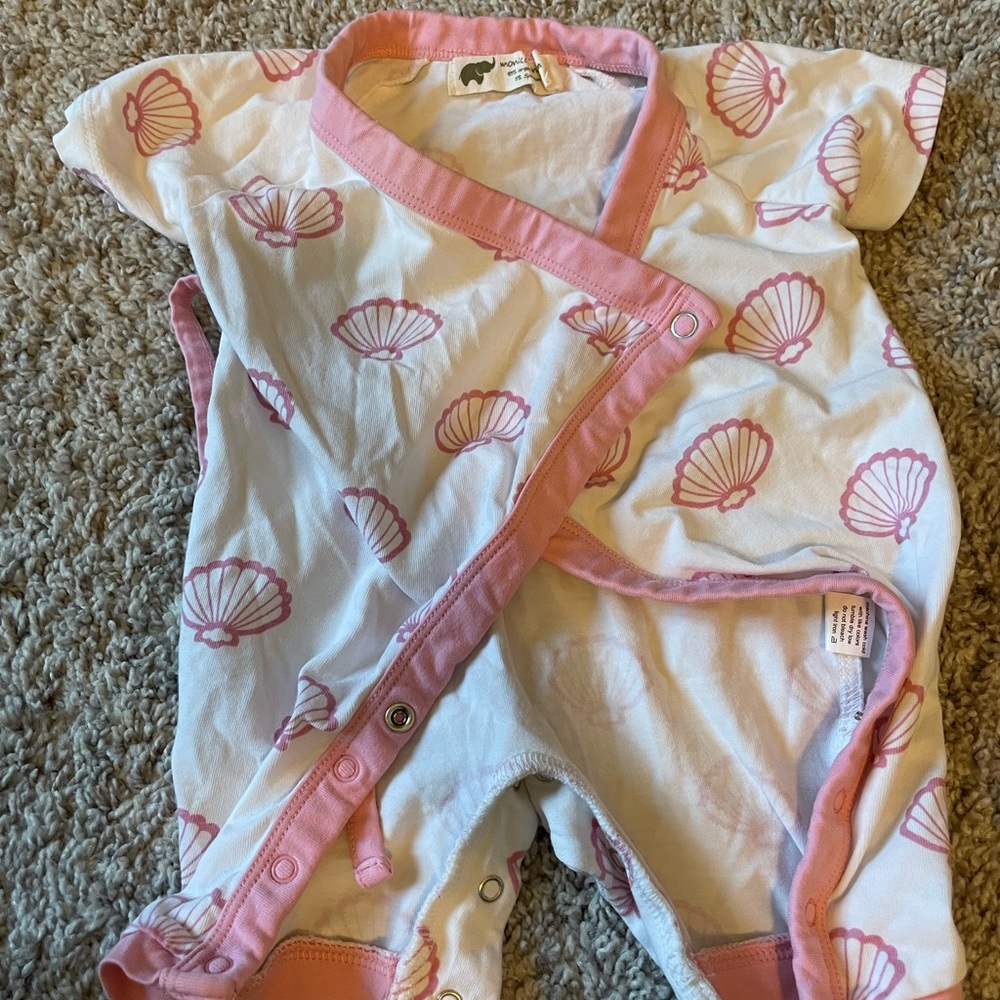 Monica and Andy kimono style onesie